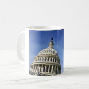 American Flag & U.S. Capitol Patriotic USA Pride Coffee Mug