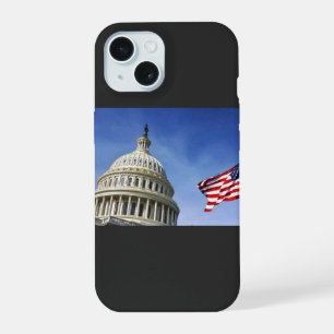 American Flag & U.S. Capitol Patriotic USA Pride iPhone 15 Case