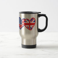 American Flag/Union Jack Flag Hearts