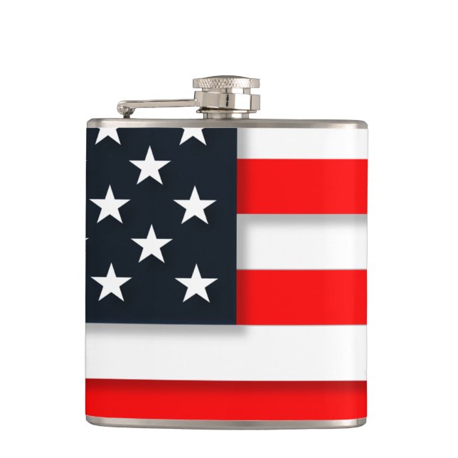 American Flag United States of America Hip Flask (Front)