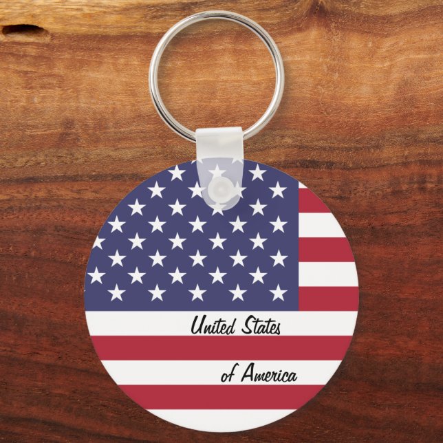 American Flag, United States of America /sport USA Key Ring (Front)