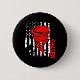 American Flag United States Tornado Storm Chaser O 6 Cm Round Badge