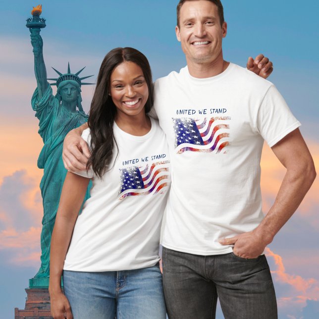 American Flag, United We Stand T-Shirt (American Flag, United We Stand T-Shirt - Men's and Women's Sizes)