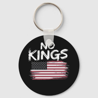 American Flag Upside Down Distress No Kings Long F Key Ring