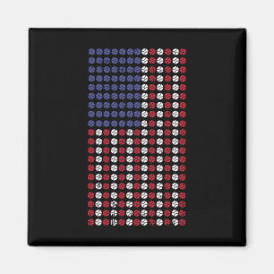 American Flag Us Patriot Softll Cool Sports Lover Magnet