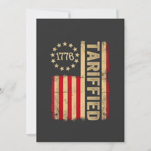 American Flag USA 1776 American Tarrifs Holiday Card