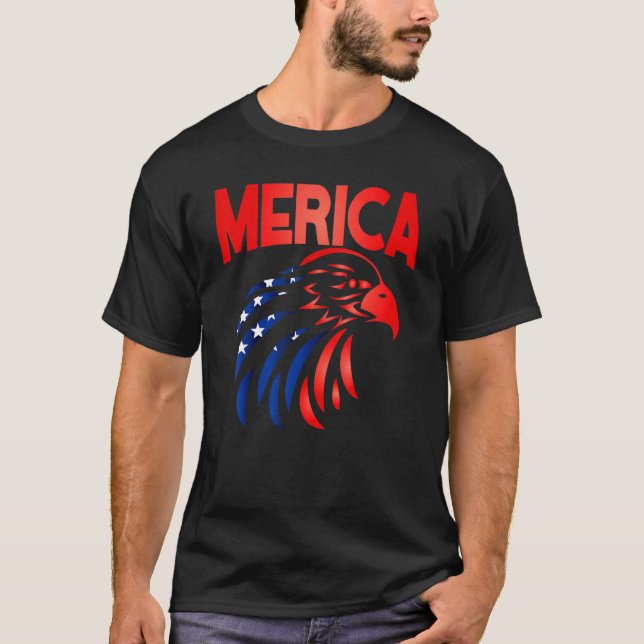 American Flag Usa 4th Of July Shirt Patriotic Eagl (Front)
