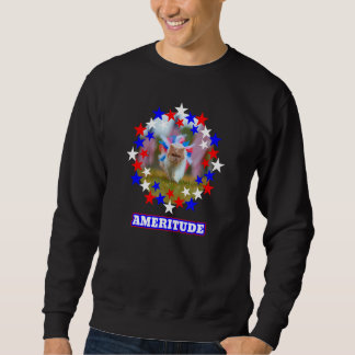 American Flag Usa Awesome Cat Attitude Sweatshirt