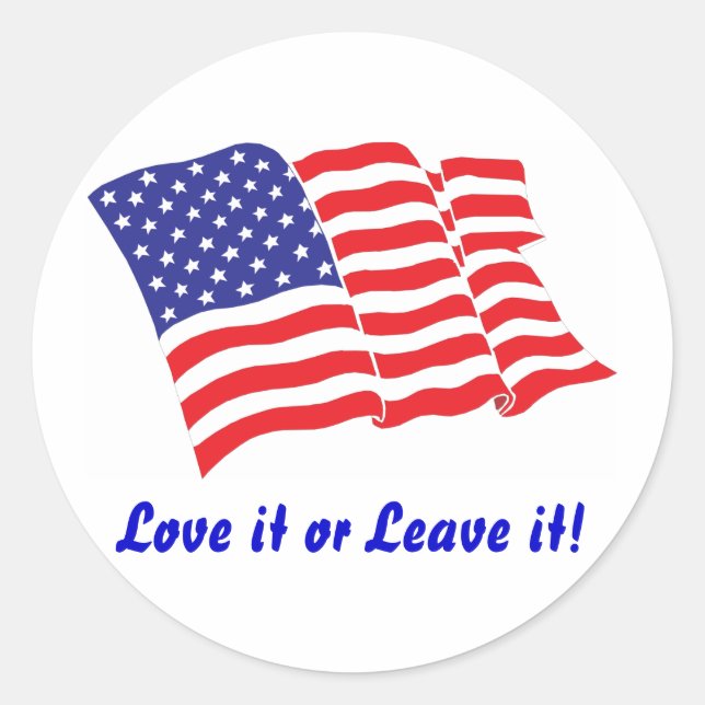 American-Flag/USA Classic Round Sticker (Front)