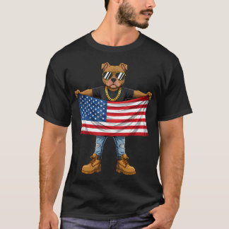 American Flag Usa Flag 4Th Of July Patriotic Red T-Shirt