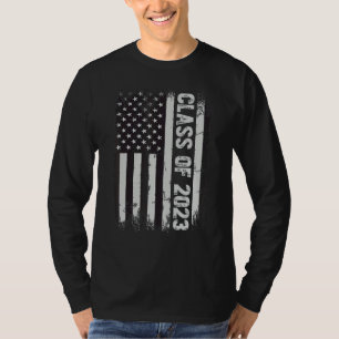 American Flag USA Graduation Cass of 2023 Senior 2 T-Shirt