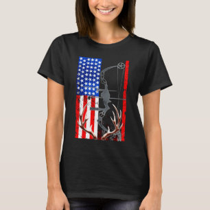 American Flag USA Hunter Bow T-Shirt