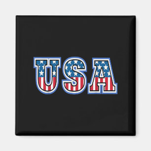 American Flag Usa Independence Day Shirt Women Men Magnet