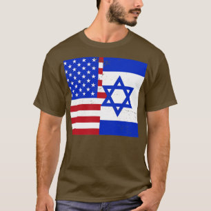 American Flag USA Israel T-Shirt