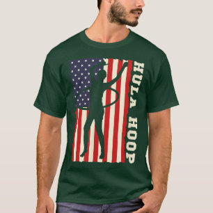 American Flag USA Patriotic Hula Hoop Hula Hooping T-Shirt