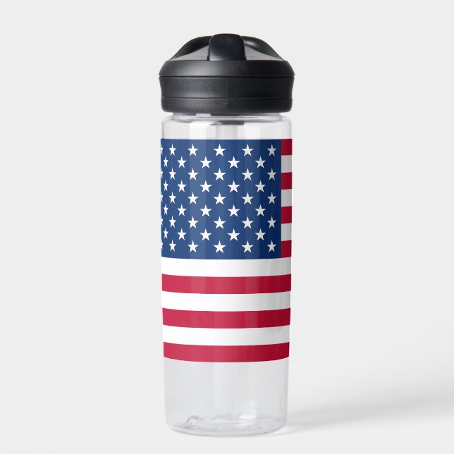 American Flag USA Patriotic United States Water Bottle (Front)