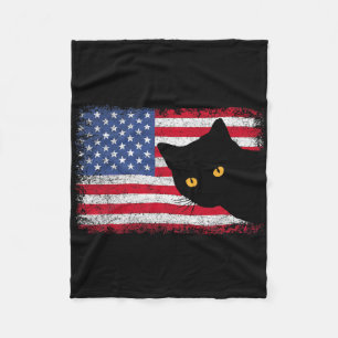 American Flag Usa Pocket Us Flag Happy 4th Of July Fleece Blanket