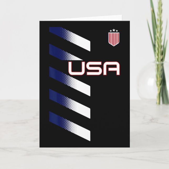 American Flag Usa Soccer Stars And Stripes Patch  Card (Front)