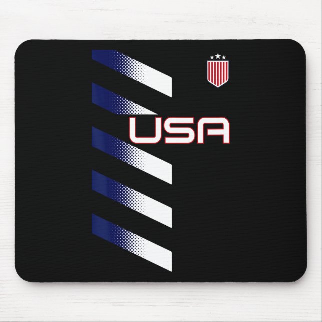 American Flag Usa Soccer Stars And Stripes Patch  Mouse Pad (Front)