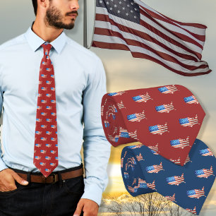 American Flag USA Stars and Stripes Patriotic Tie