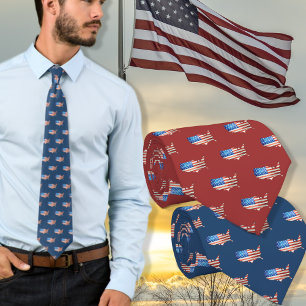American Flag USA Stars and Stripes Patriotic Tie