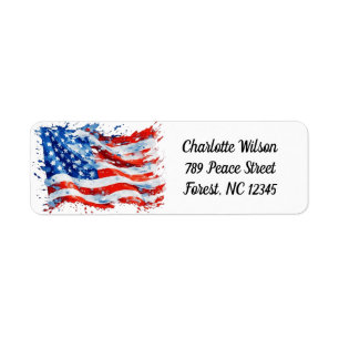 American Flag USA Watercolor 4th of July