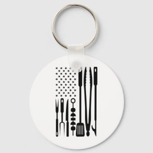American Flag Utensil Bbq Tools Griller Pitmaster Key Ring