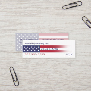 American Flag version 6 Mini Business Card