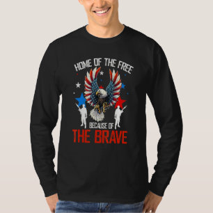 American Flag Veteran For Men Women Kids Home Of T T-Shirt