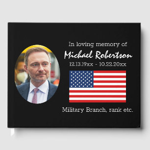 American Flag Veteran Memorial Guest Book