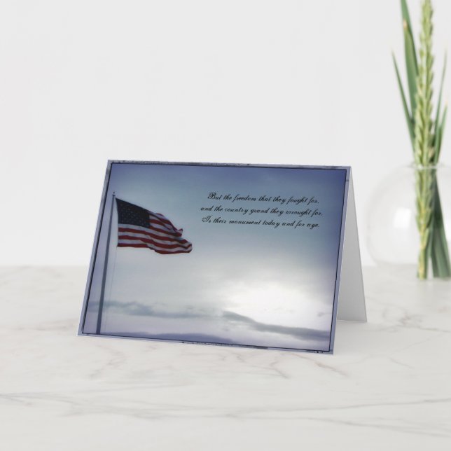 American Flag Veterans Day Card (Front)
