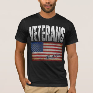 AMERICAN FLAG VETERANS THANK YOU 4TH OF JULY T-Shi T-Shirt