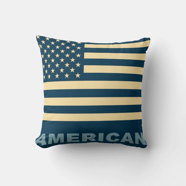 American Flag Vintage 2 Cushion (Front)