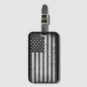 american flag vintage 4th of july luggage tag
