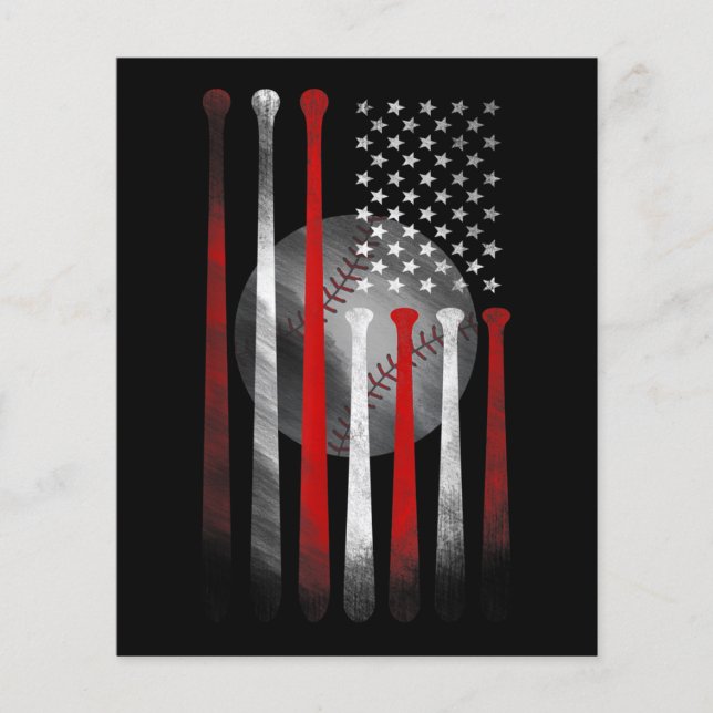 American Flag Vintage Baseball (Front)