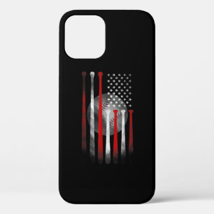 American Flag Vintage Baseball iPhone 12 Case