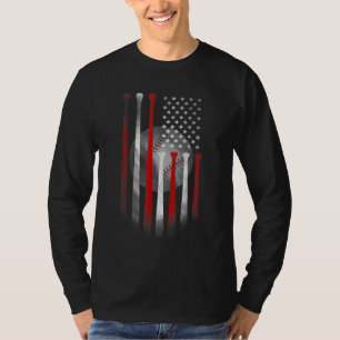 American Flag Vintage Baseball T-Shirt