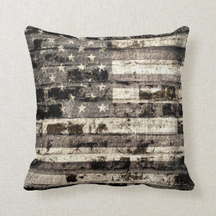 American Flag Vintage Cushion