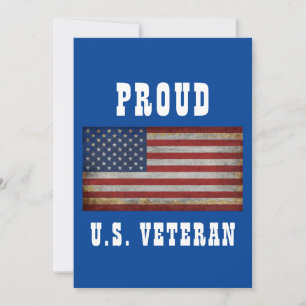 AMERICAN FLAG VINTAGE CUSTOMIZED INVITATION