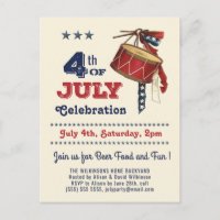 American Flag Vintage Drum 4th of JULY Celebration