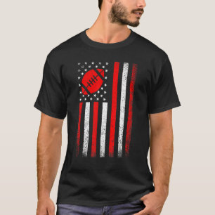 American Flag Vintage Football Flag Dad Mom Funny T-Shirt
