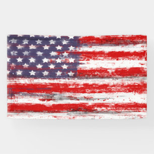 American flag ,vintage style banner