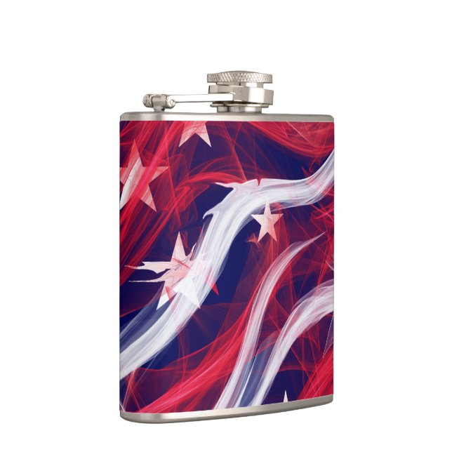 American flag Vinyl Wrapped Flask (Right)
