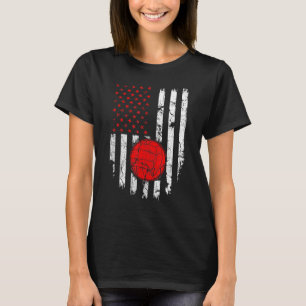American Flag Volleyball Usa Patriotic Sport Lover T-Shirt