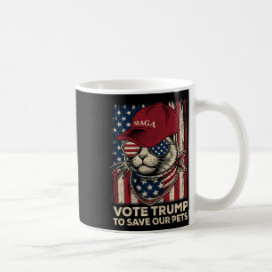 American Flag Vote Trump To Save Our Pets 2024 Coffee Mug