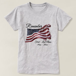 American Flag w/ Crosses - Remember T-Shirt