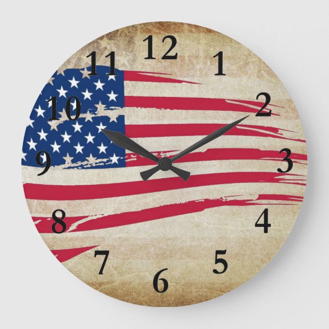 AMERICAN FLAG WALL CLOCK (Front)