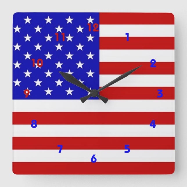 American Flag - Wall Clock (Front)