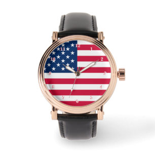 American Flag Watch USA Patriotic Gift