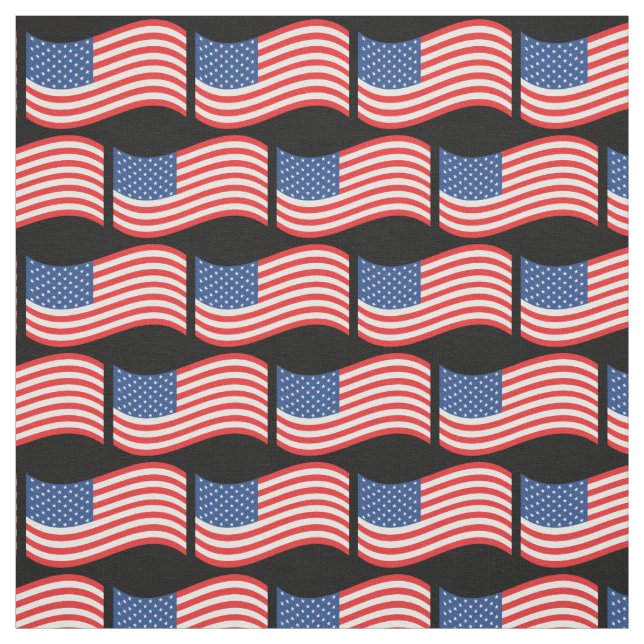 American Flag Wave Fabric (Swatch)